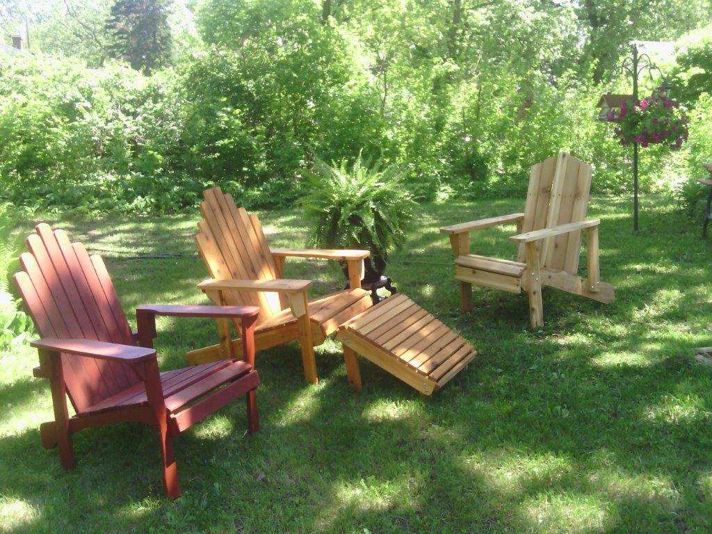 Ask about hand crafted accessories such as adirondack seating.